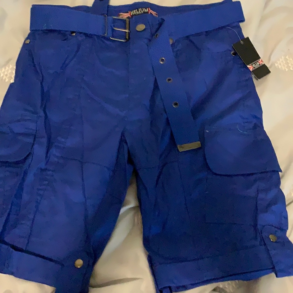 blue cargo shorts